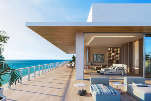 57OCEANRendering of the Penthouse at 57 ocean in Miami Beach_PH_06_Master Bedroom Terrace Rendering of the Penthouse at 57 ocean in Miami Beach