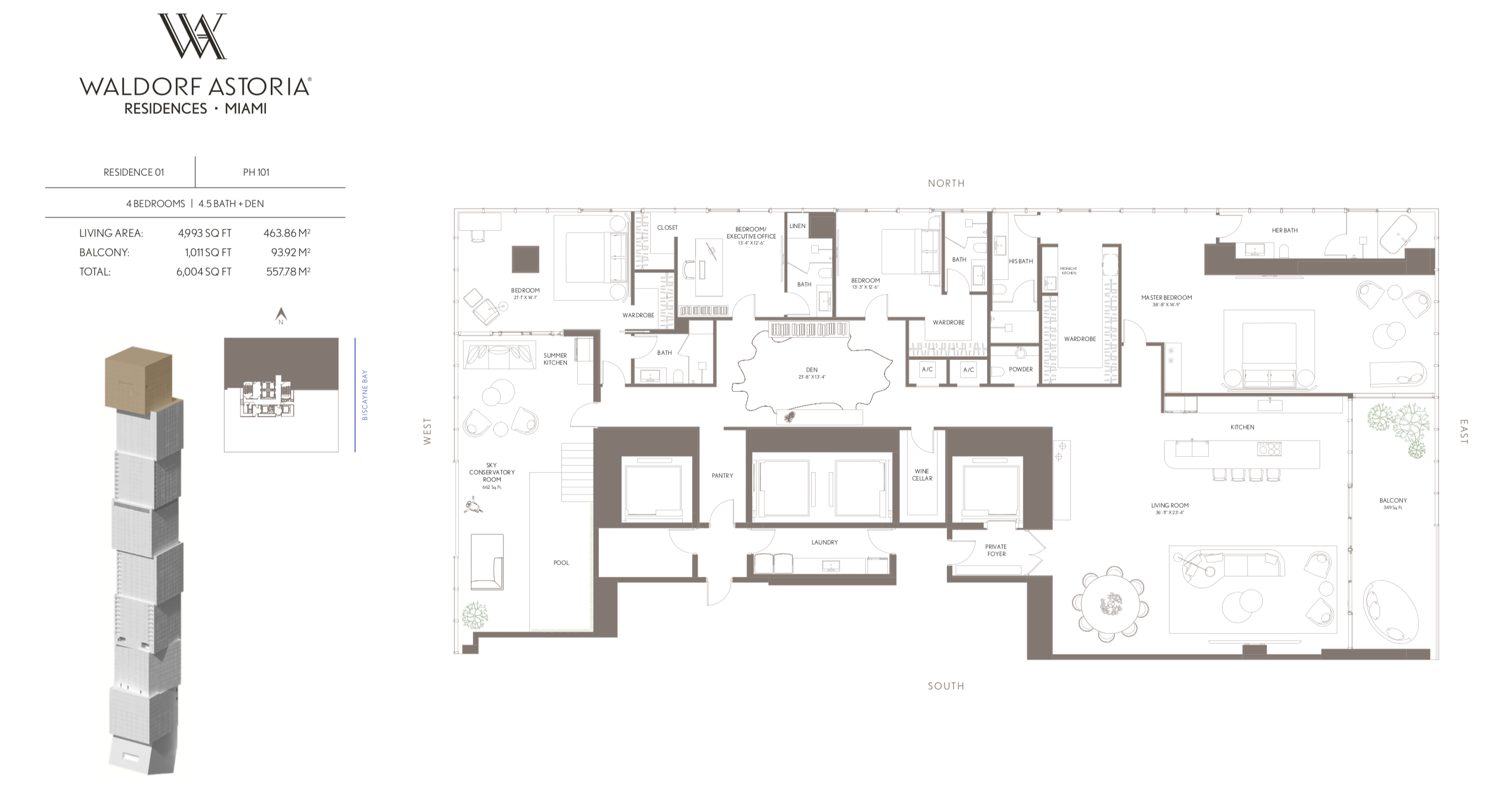 Looking for a Miami Penthouse? Check out these New Construction Penthouses! The Penthouses at the Waldorf Astoria Miami