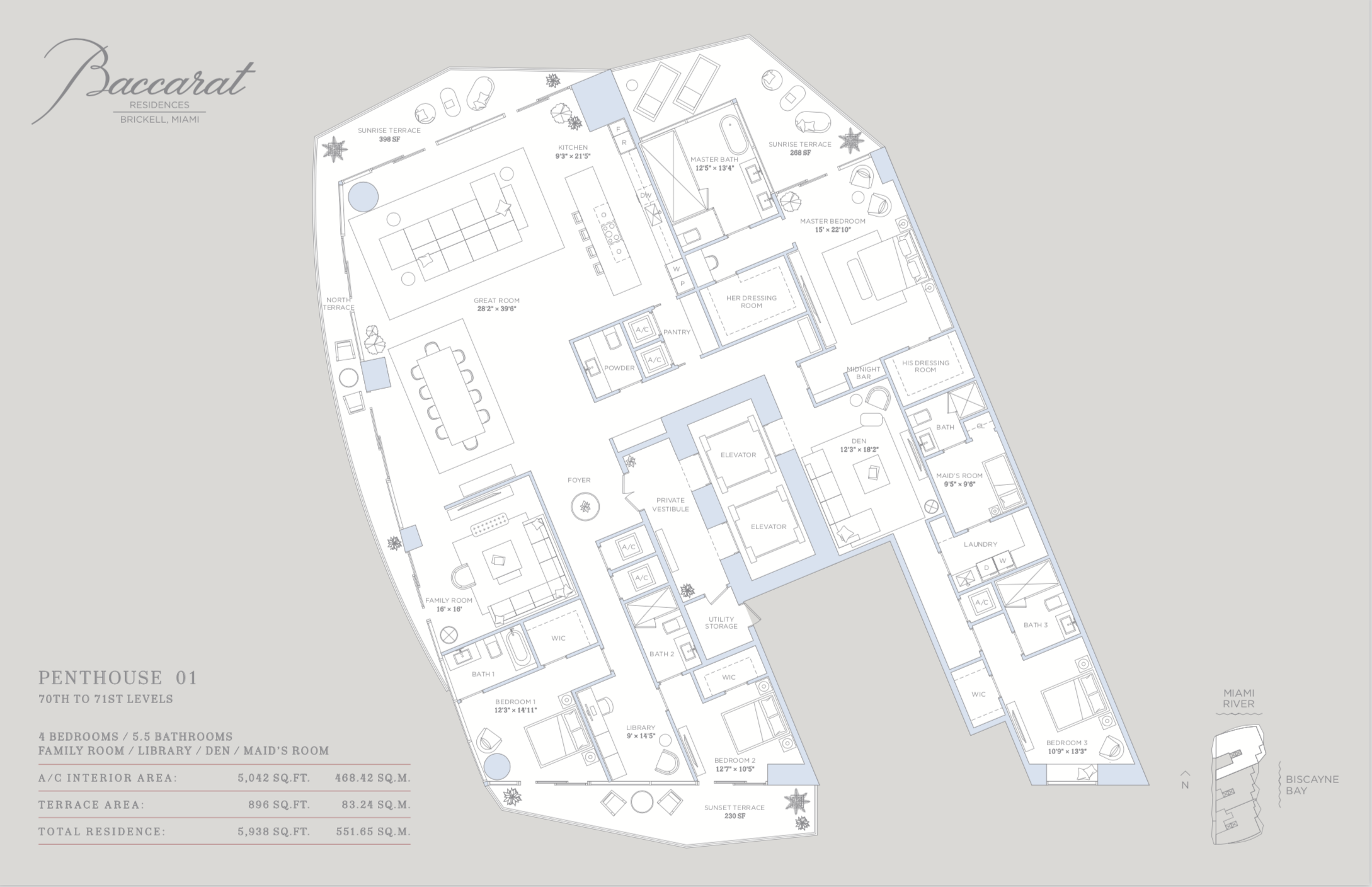 Looking for a Miami Penthouse? Check out these New Construction Penthouses! The Penthouses at Baccarat in Brickell