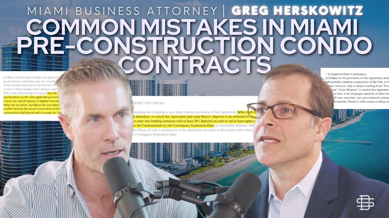 Miami New Construction Condos: Contracts, Risks & What Buyers Must Know Before Signing